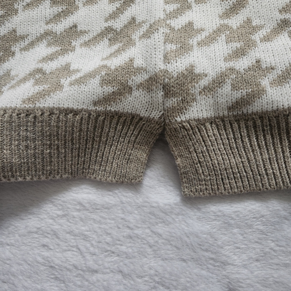 JESSICA SIMPSON Women's V-Neck Grandpa Knit Sweater Vest Small Cream Beige Trend - Picture 4 of 8